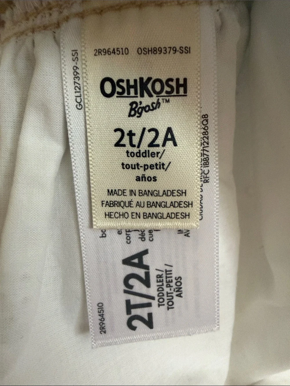 OshKosh B'gosh Blue Denim Jumper Dress with White Eyelet Skirt
